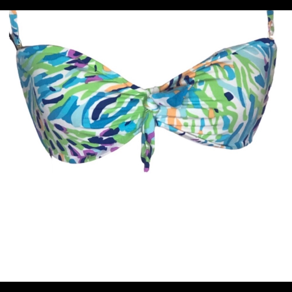 Lilly Pulitzer Bandeau Bikini Top Sea Soirée M